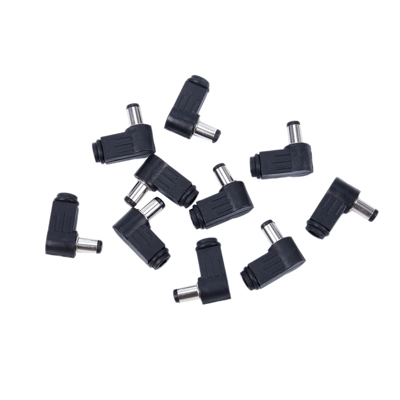 

Quality 10x 2.1mm x 5.5mm Male Plug Right Angle L Jack DC Power Connector