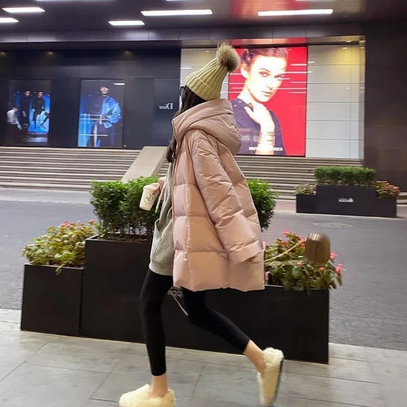 Women Winter Parkas Coat New Korean Female Cotton-Padded Jacket Loose  Profile Thick Winter Mid-Length Bread Jacket