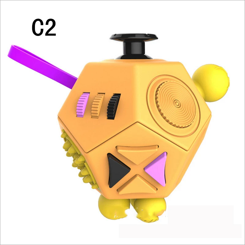 

12-Side Fidget Cube Relieves Stress and Anxiety Anti Depression Cube for Children and Adults with Autism