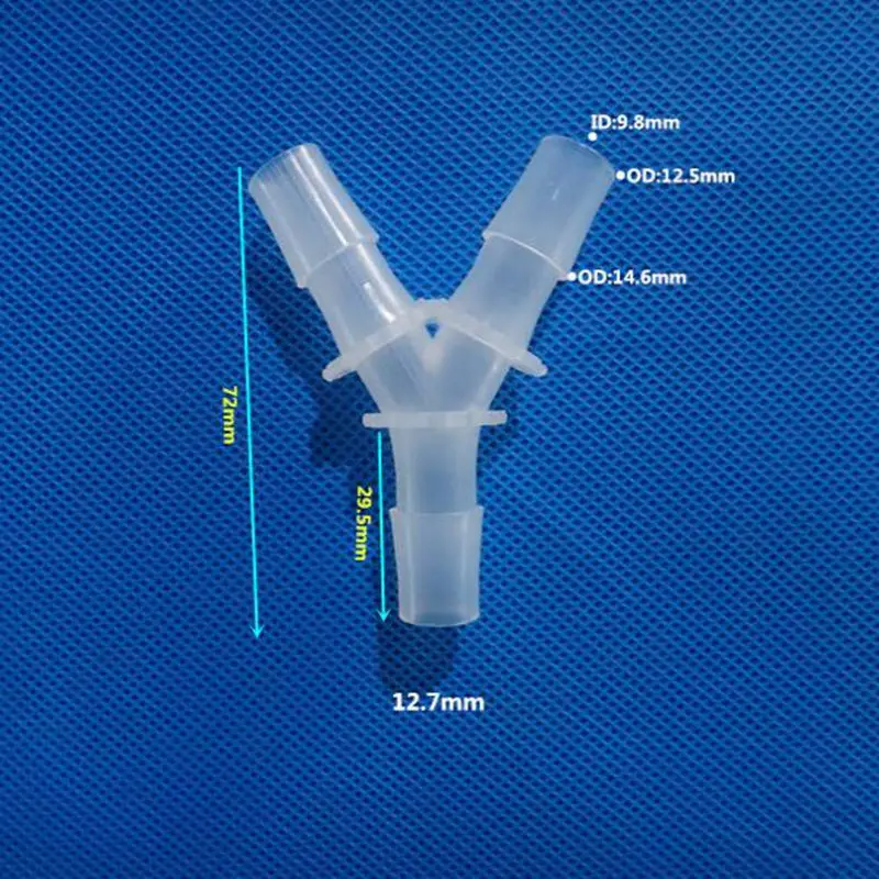 

12.7mm Plastic Pipe Fitting Pagoda Barbed Equal 3 Way Y-type Hose Connector Tee Tube Joint for Garden