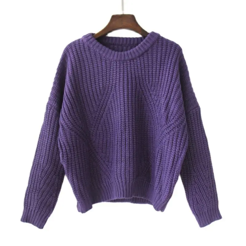 Свитер для девочек женские свитера с перекрутом зимние вязаные Джемперы Осенние