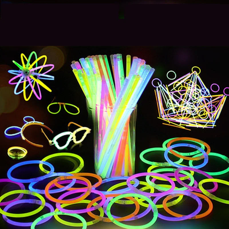 

Party Fluorescence Light Glow Sticks Bracelets Necklaces Neon For Wedding Party Glow Sticks Colorful Glow Stick