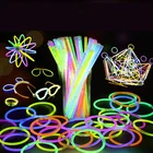 Флуоресцентные светящиеся палочки для вечерние, браслеты, неоновые ожерелья для свадьбы, вечеривечерние, светящиеся палочки