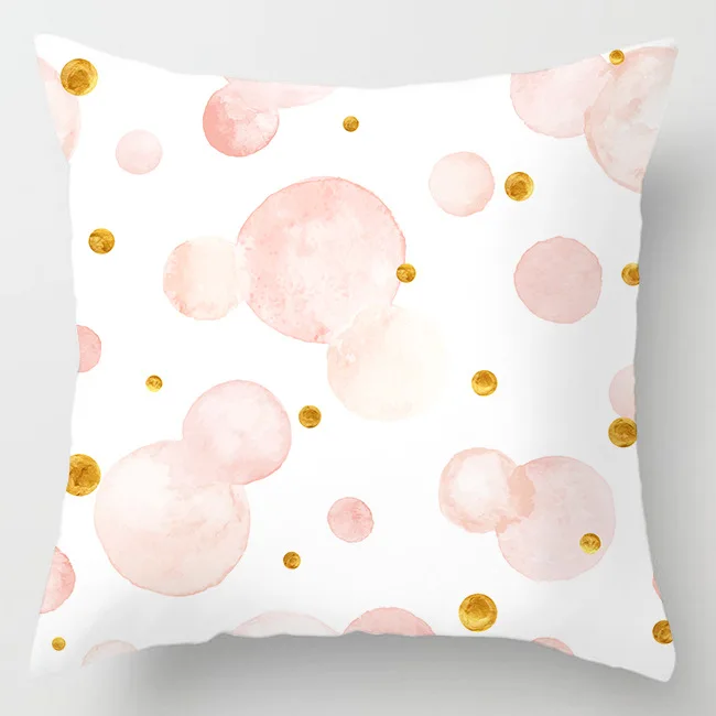 

Pink Feather Pillowcase Decorative Sofa Cushion Case Bed Pillow Cover Home Decor Car Cushion Cover Cute Pillow Case 45*45cm