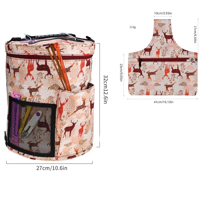Empty Knitting Bag Yarn Storage Crochet for Hook and Needle Sewing Tools Accessories Mom |