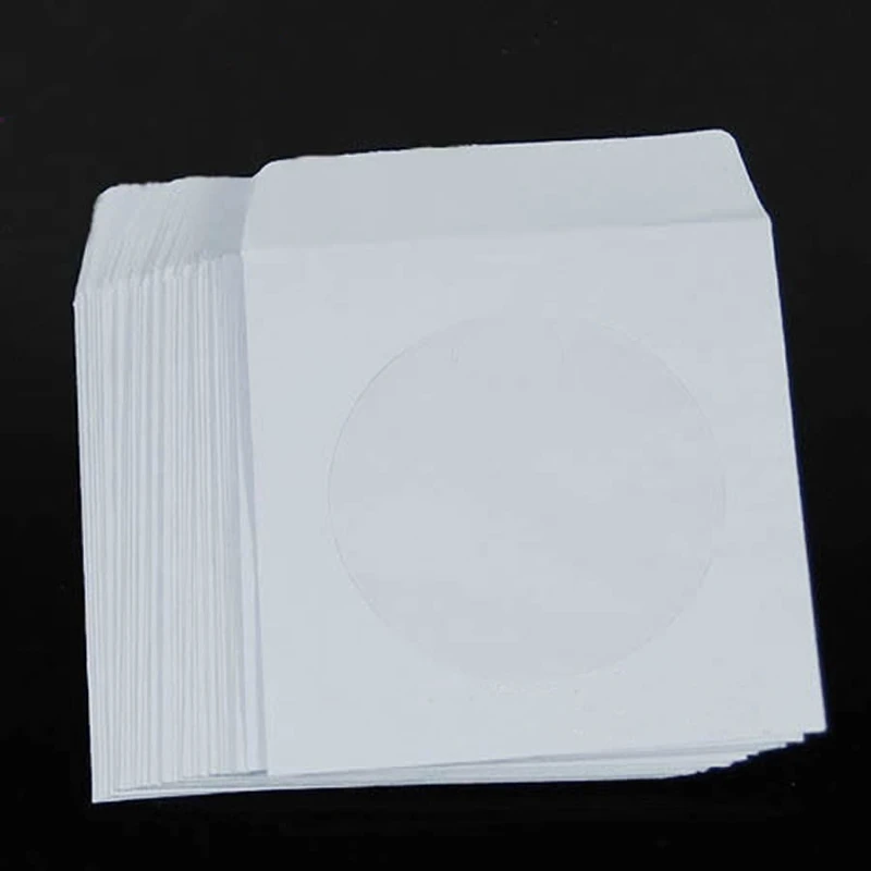 

D57C 50 pcs 5inch Paper DVD Flap Case Cover Envelopes Set