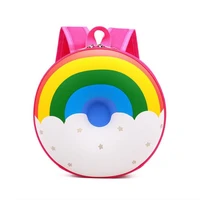 new childrens schoolbag cartoon cute donut backpack kindergarten boys and girls light rainbow creative fashion backpacks