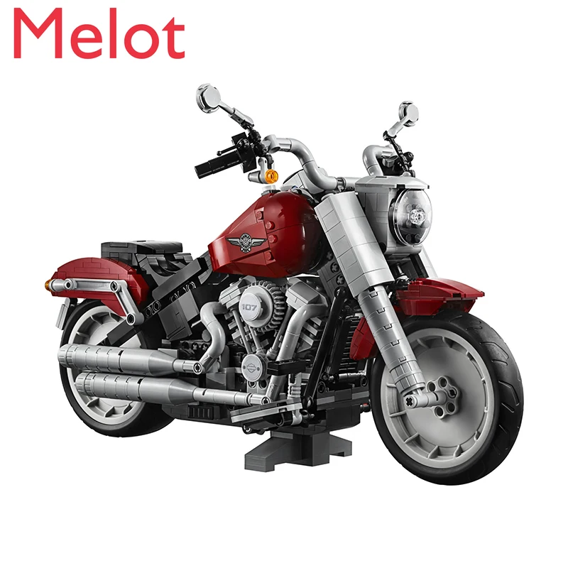 Motocicleta Davidson para adultos, juguetes de bloques de construcci&oacute;n montados, gigante, variedad creativa-0