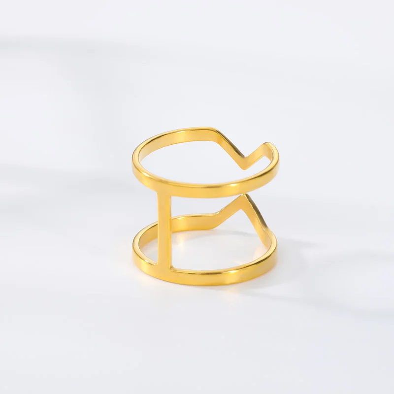 Кольцо с крестом из нержавеющей стали ювелирные изделия в стиле хип-хоп золотые