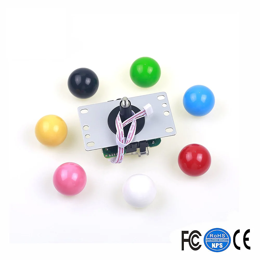 Zero Delay Pc Arcade Game DIY Parts Kit 1 X 5pin 8 Way Joystick + Chrome Illuminated Button With Microswitch For Mame | Спорт и