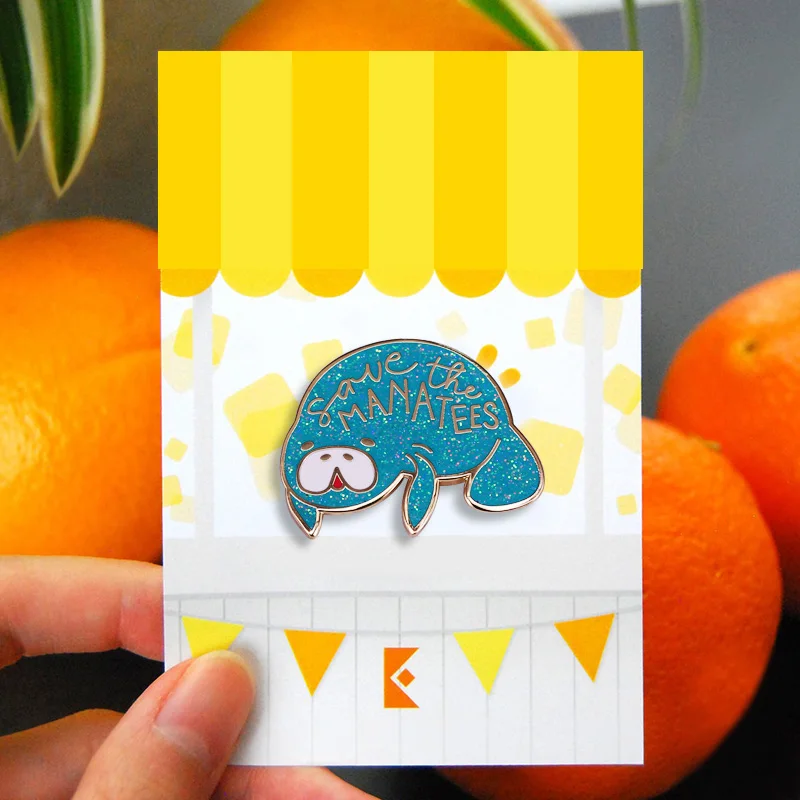 Симпатичная эмалированная брошь с изображением русалки морских коров и