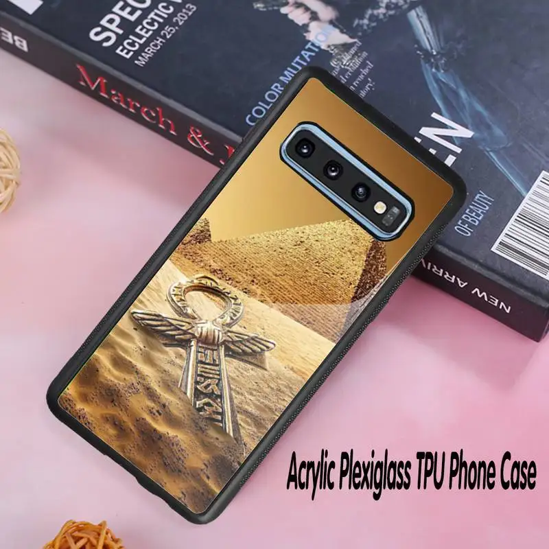

Ancient Egyptian culture Phone Case Acrylic Plexiglass TPU phone case For Samsung Galaxy S8 S9 S10 s10e S20 PLUS ULTRA S6edge