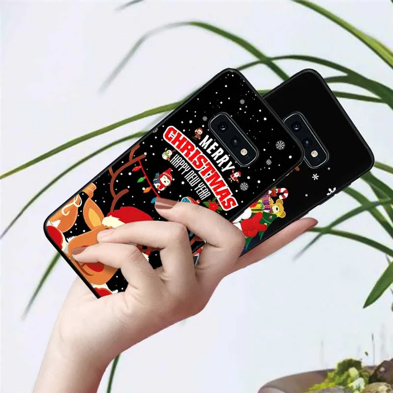 Милый Рождественский олень снеговик силиконовый чехол для телефона Samsung Galaxy S8 S9