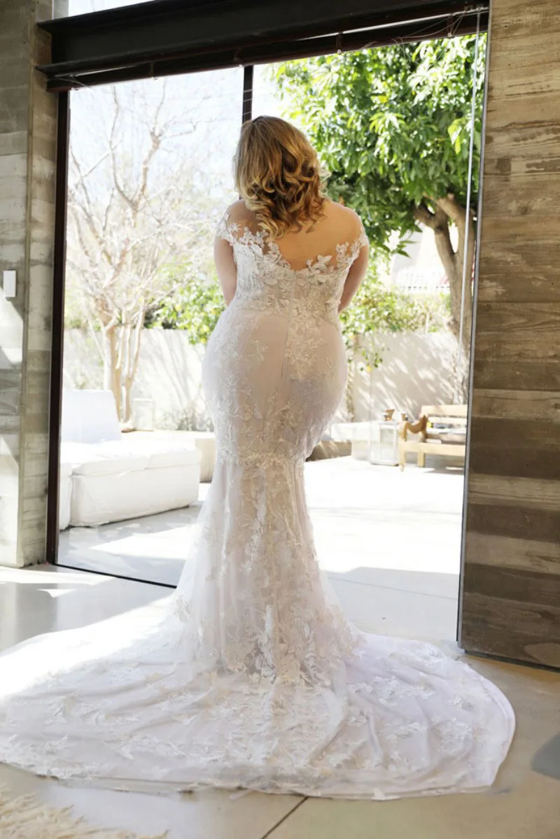 Женское свадебное платье It's yiiya белое кружевное с V-образным вырезом и