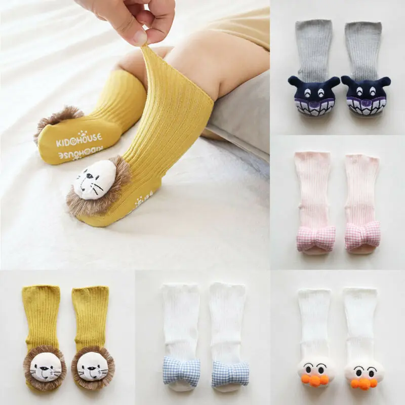 

Baby Kids Girl Boy Anti-slip Socks Cartoon Slipper Soft Newborn Baby Boys Girls Cartoon Floor Socks Baby Step Socks 0-36 Months