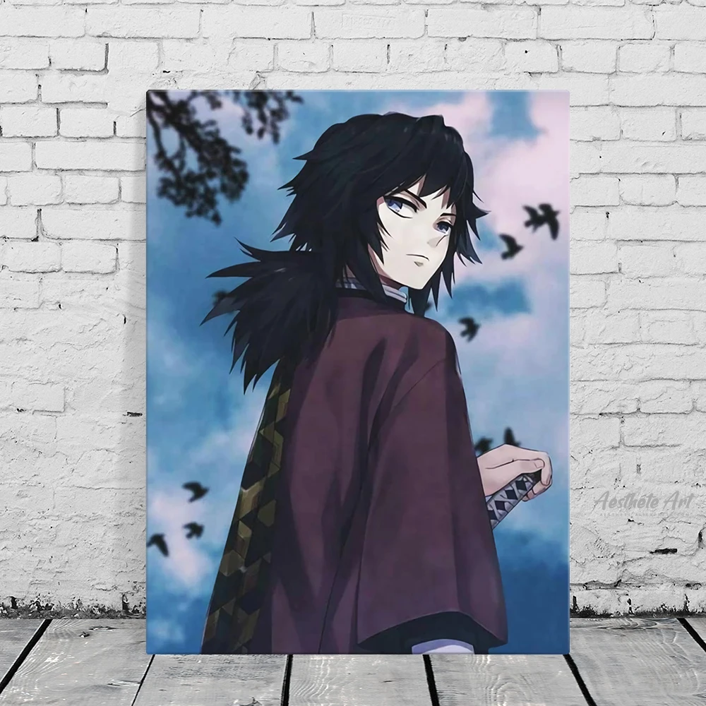 

Giyu Tomioka Kimetsu no Yaiba аниме украшение для дома Декор холст картина для гостиной Настенная картина плакат печать