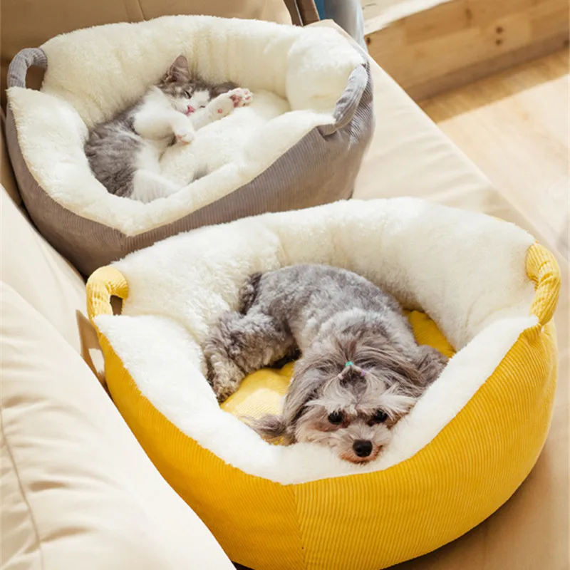 Pet Lounger мягкий котенок гнездо теплая кровать для кошки спальный коврик для домашних животных Конура для маленьких средних собак боди для чихуахуа подушка для щенка