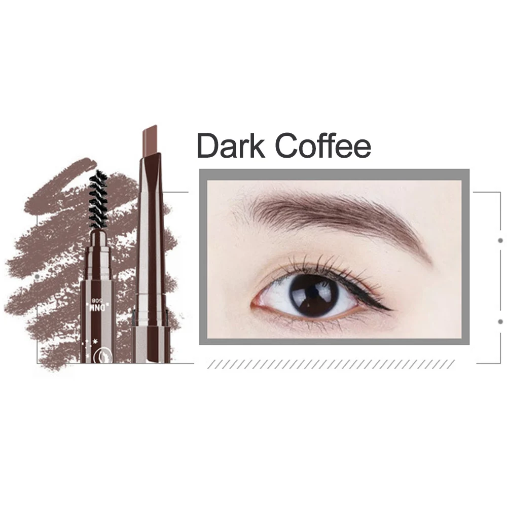 2 в 1 косметический макияж с двойной головкой карандаш для бровей кистью