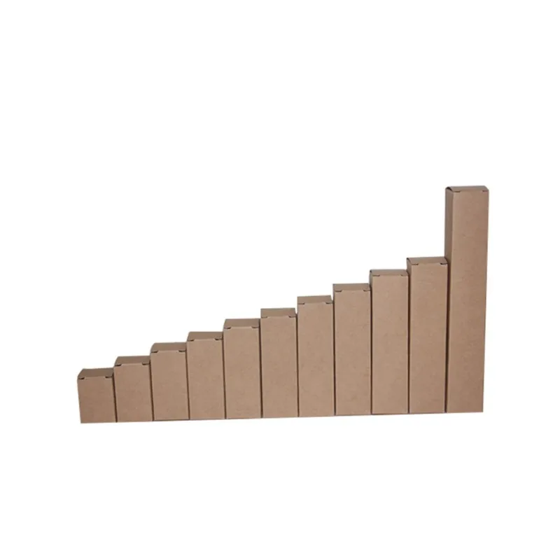 

100pcs/lot 3x3x3~15cm New Goods Stock Rectangle White Black Brown Case Universal Kraft Paper Original Blank Carton Boxes