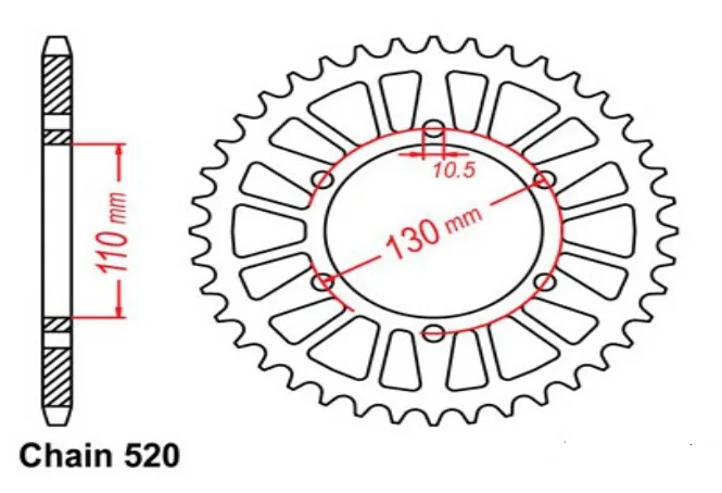 

520 Motorcycle fromt rear Sprocket chain KIT for Kawasaki EX250 Ninja 250 88-07 GPZ250 86-87 GPX250 88-05 ZZR250 90-03 EX250F
