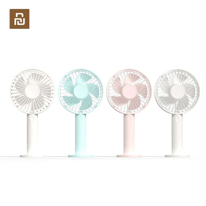 Mijia ручной вентилятор 3 файла с базой бесшумный Настольный USB Перезаряжаемый 2000