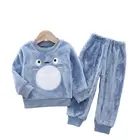 Зимние пижамные комплекты для маленьких мальчиков и девочек, 2021, осенняя модная фланелевая флисовая одежда, детская пижама с медведем из мультфильма, детская одежда
