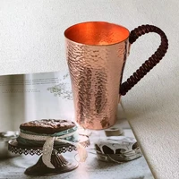 pure copper beer mug handcrafted moscow mule cup hammered coffee wine mugs drinkware tableware
