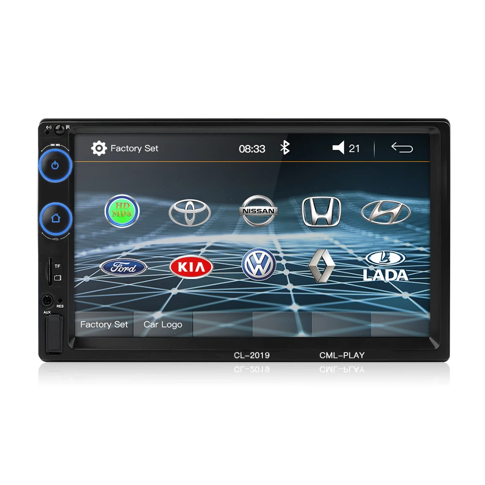 2 Din автомобильное радио Bluetooth Зеркало Ссылка Android 9 автомобильный мультимедийный плеер HD сенсорный Авторадио MP5 USB аудио стерео автомобильный монитор