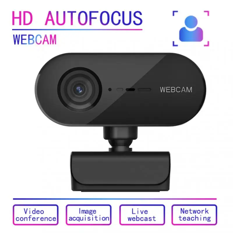 

HD 1080P Webcam 2K Computer PC Web Camera with Microphone USB Plug Mini webCameras for Live Broadcast Video Calling Conference