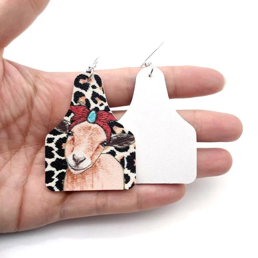 Новинка 2022 г. уникальные рождественские висячие серьги из искусственной кожи с