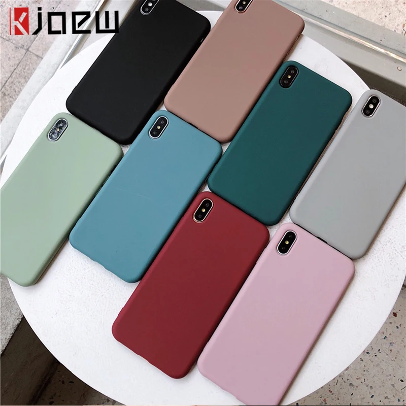 KJOEW карамельный цвет чехол для телефона s для iphone 11 Pro Max XR X XS Max 6 6S 7 8 Plus милый простой однотонный Мягкий силиконовый чехол