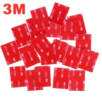 10pcs3m vhb gray tape rubber foam double sided adhesive strong sticking surface red gray bottom office stationery tape 30x40mm