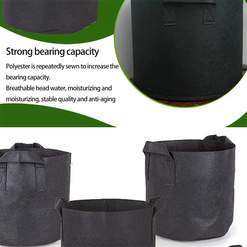 Садовые пакеты для посадки на 1 10 галлонов черные тканевые горшки мешок растений