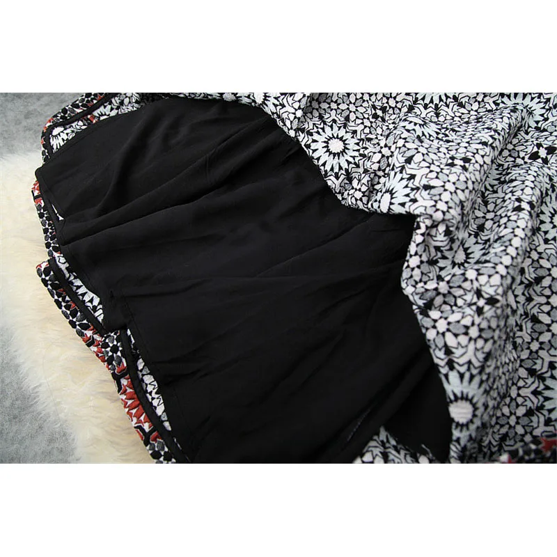 

Autumn Winter Women Clothes Fashion Runway Designer Vintage Floral Print Jacquard Dress Empire Casual Party Robe Femme Vestidos