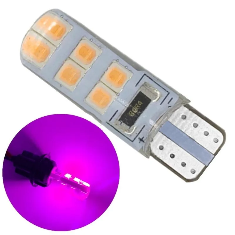 Светодиодный светильник для автомобиля W5W T10 Ширина 2835 12SMD декодирование силикон