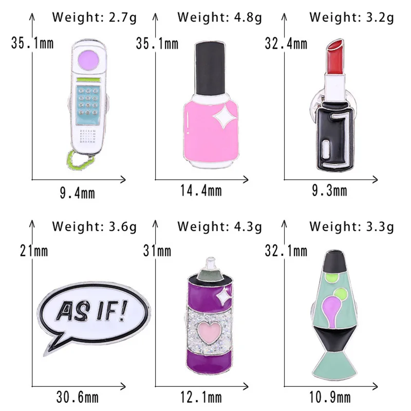 Модная новинка ваза для ногтей девочек креативная брошь губная помада