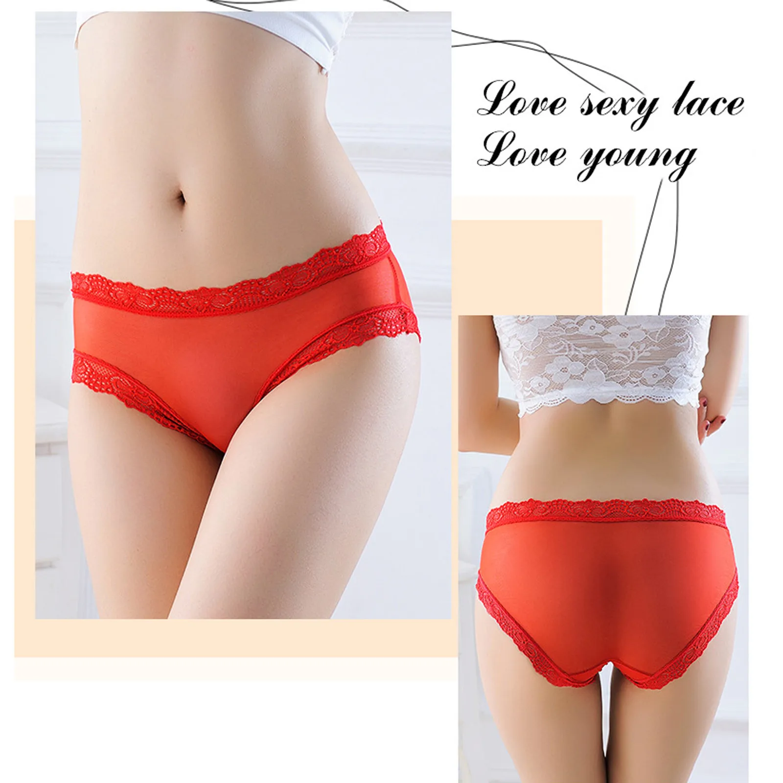 Кружевные трусики Спортивное женское белье Одежда внутренняя женщина