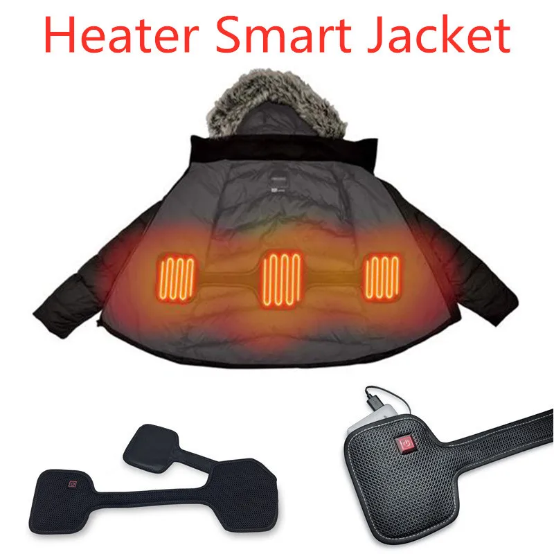 

Winter Universal Heated Smart Jacket USB Keep Warm Fit All Unsex Cycling Vest Clothing 3 Zone DIY Heating Device