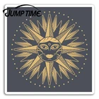 Золотые виниловые наклейки со знаками Зодиака на время скачка от солнца, наклейка на автомобиль, багаж, подарок на путешествие, наклейка на заднее стекло, водонепроницаемые автомобильные аксессуары