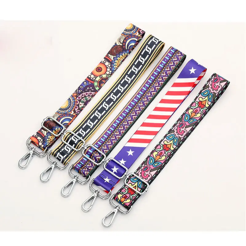 Trendy Design Stripe Stars Shoulder Ribbon of Women Bags Digital Printed Floral Straps Replace Backpack's | Багаж и сумки
