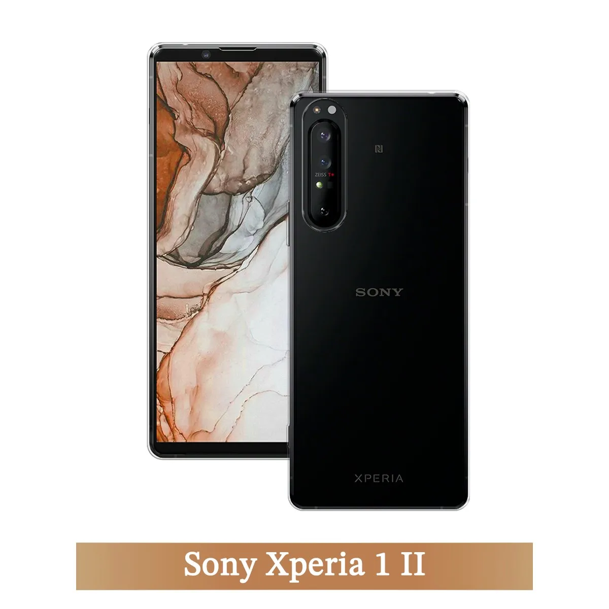 Чехол для Sony Xperia 1 II силиконовый прозрачный тонкий защитный чехол-накладка |