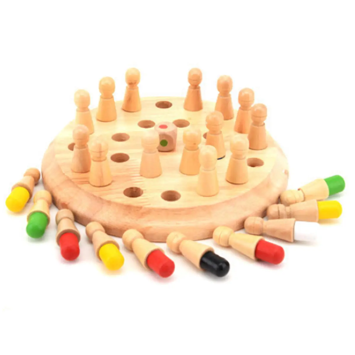 

Wooden Memory Match Chess Game Clip Beads Toys Montessori Educational Toys for Children