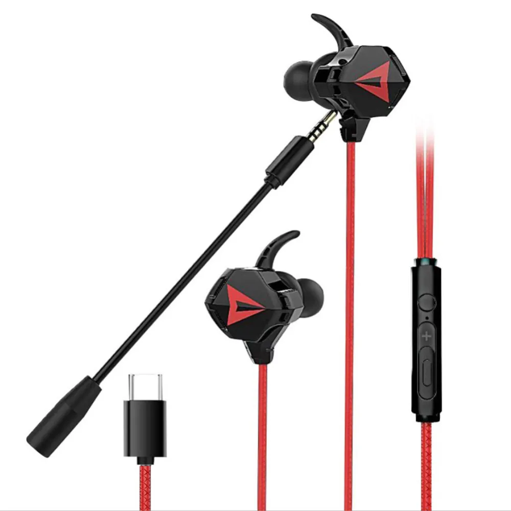 Игровые наушники вкладыши с микрофоном проводные стереонаушники разъемом 3 5 мм