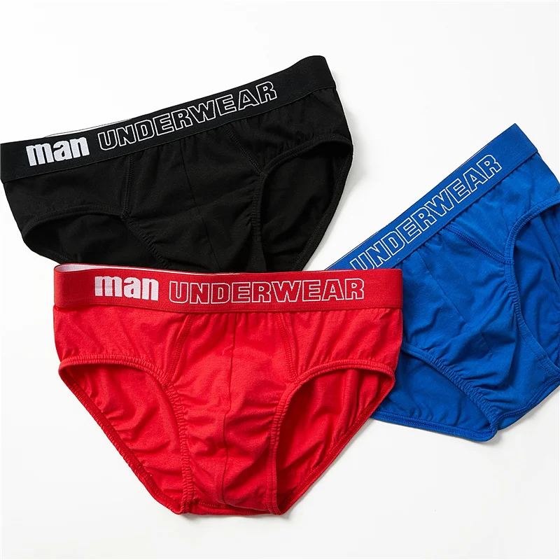 Мужские трусы брифы с карманом для пениса черные хлопковые пуш ап сексуальное