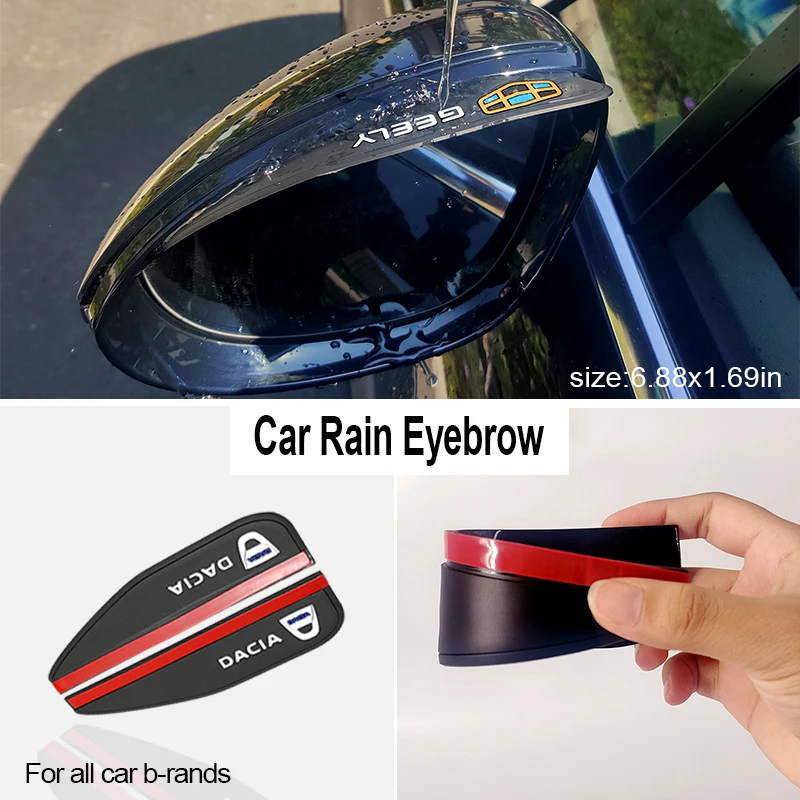 

1pc Car Rearview Mirror Rain Eyebrow Carbon Fiber Rain Cover for Honda Dio Civic 8 10 2008 4d City Jazz Accord 7 Car Accessories