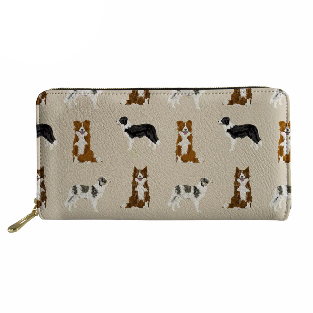 WHEREISART кошелек для женщин Border Collie 3D с рисунком модный монет держатель карт Monederos Para