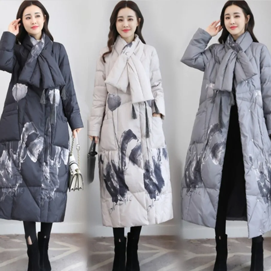 В национальном таможне длинные пуховые куртки женские зимние выше колена