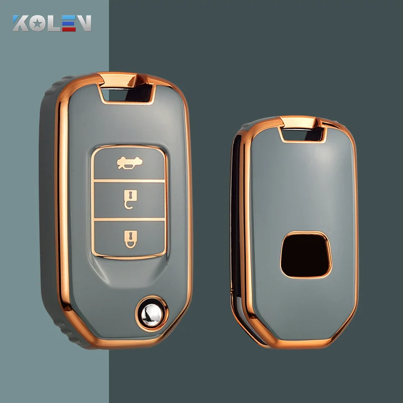 

TPU Car Flip Key Case Cover Shell For Honda Civic CRV CR-V HR-V Crider XR-V City Jade Odyssey Protector Holder Fob Accessories