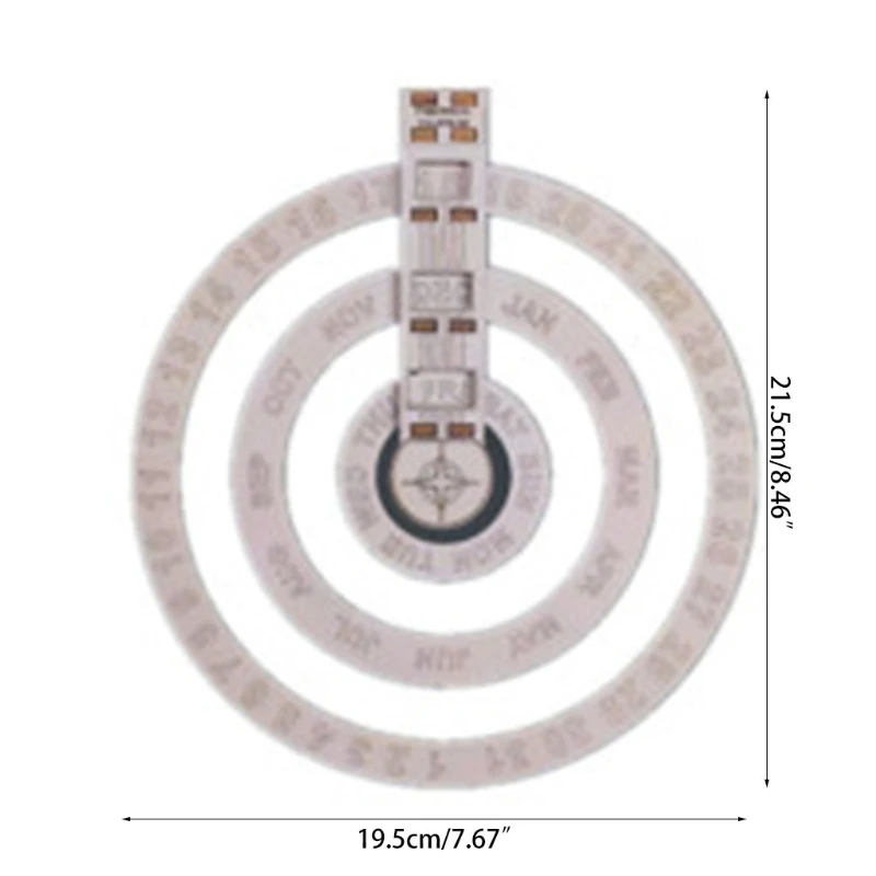 

Wooden Perpetual Calendar Circular Wall Hanging Calendar Rotating Disk for Home Office Restaurant Classroom Decoration