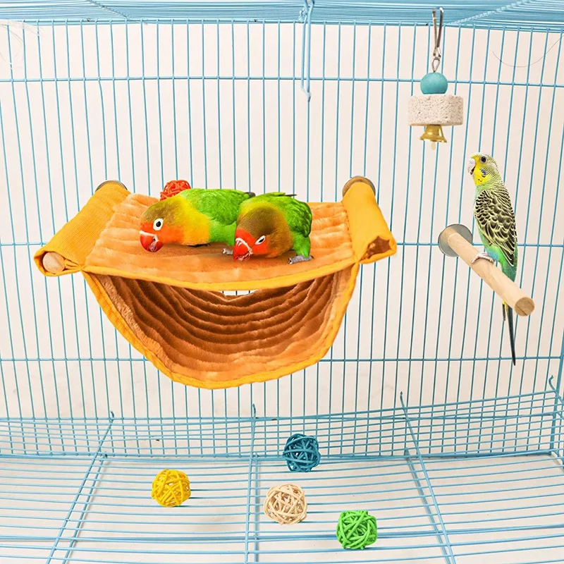 

Bird Nest House Winter Warm Parrot House Bed Hammock Tent Toy Bird Cage Perch Stand for Parrots Budgies Parakeet